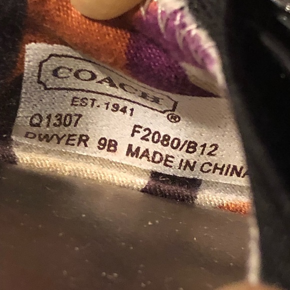 Coach Dwyer crinkle patent leather black ballet flats 9 - Picture 10 of 10